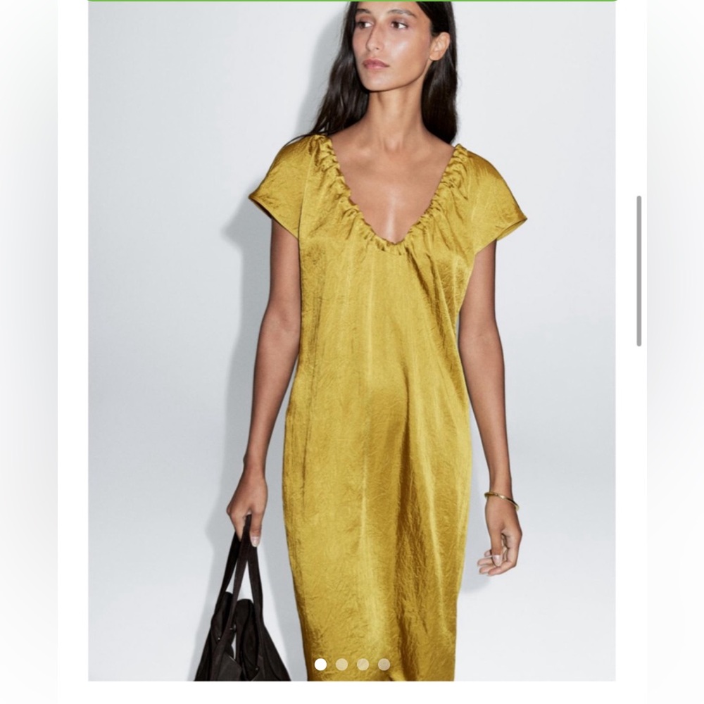 Massimo Dutti satin Midi Dress